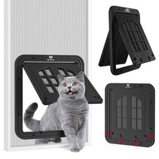 Morikey Cat Screen Door,Inside Opening 9.8 8.3Inch Cat Door for Screen Door, ...