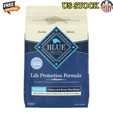 Senior Dry Dog Food Chicken Brown Rice Natural Nutrition Joint Support 15 Lb New 3.90 per pound