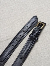 vintage WESTERN cowhide leather 36 buckle belt DON HUME cowboy RANGER black