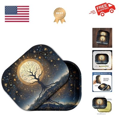 Small Metal Tray with Magnetic Lid, Cute Decorative Tray, Ideal Storage for H...