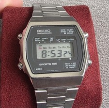 Orologio Digitale Vintage Seiko Sports 100 M929 5020 Nos Circuito