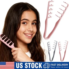 USA Wide Tooth Hair Comb Wide Tooth Comb For Curly Hair Roots Volumizing 