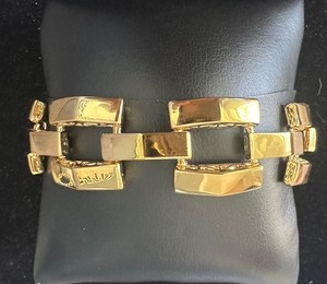 Authentic Vintage Bracelet Jackie B Kennedy Gold Plated Links 7-8” 1 Link Removable Camose
