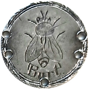 Pictorial Love Token Bumblebee Honey Bee Insect Bug - Burt - Seated Liberty Dime
