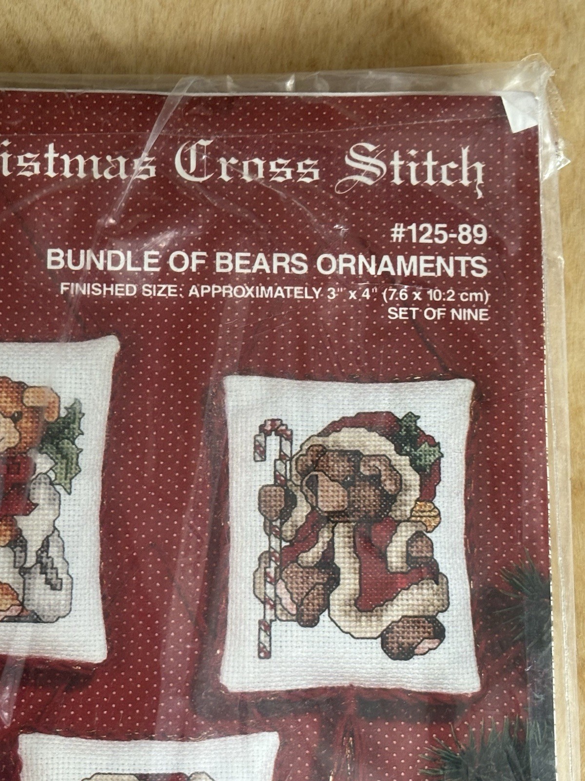 Vintage Janlynn Bundle of Bears Ornaments Christmas Cross Stitch Kit #125-89