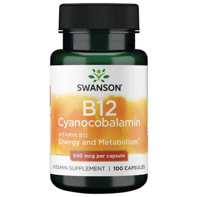 Vitamin B12 Cyanocobalamin 500 mcg 100 Kapseln Swanson Health Products