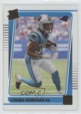 2021 Panini Clearly Donruss Rated Rookie Gold Chuba Hubbard #87 0c6