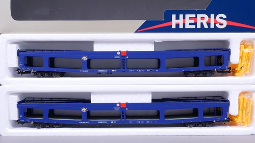 H0 DC Heris/LS Models 12523 Autotransportwagen-Set DD SNCB Ep V in OVP #UH_1771 | Condition: Gebraucht