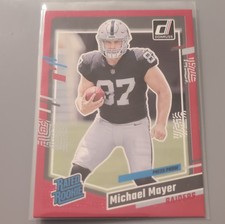 2023 Panini Donruss Rated Rookie Press Proof Red Michael Mayer Raiders #361