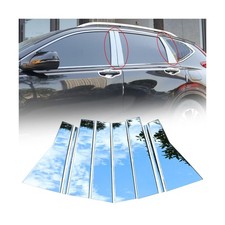 G Door Window Chrome Pillar Posts Trim Molding Stainless Steel Fit for Honda ...