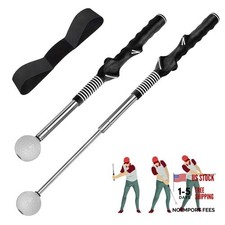 Golf Swing Trainer Grip Trainer Retractable Telescopic Practice Stick with