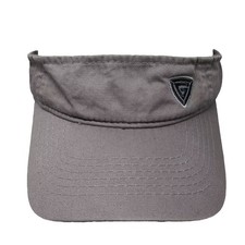 Signatures Gray Visor Hat OS Strapback Embroidered Logo Adjustable Golf Tennis