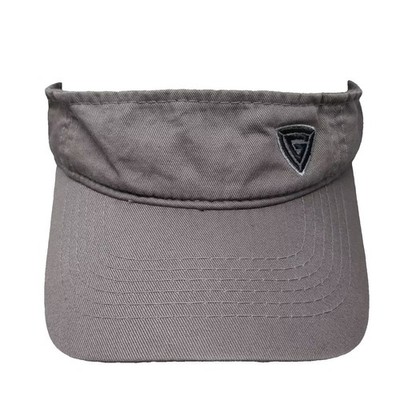 Signatures Gray Visor Hat OS Strapback Embroidered Logo Adjustable Golf Tennis