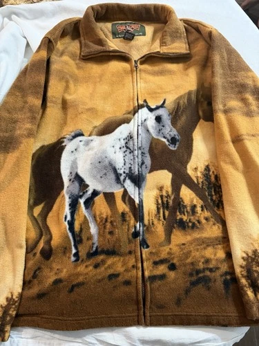 Trail Crest Horse Print Full-Zip Fleece Jacket 2 XL - product listing photo