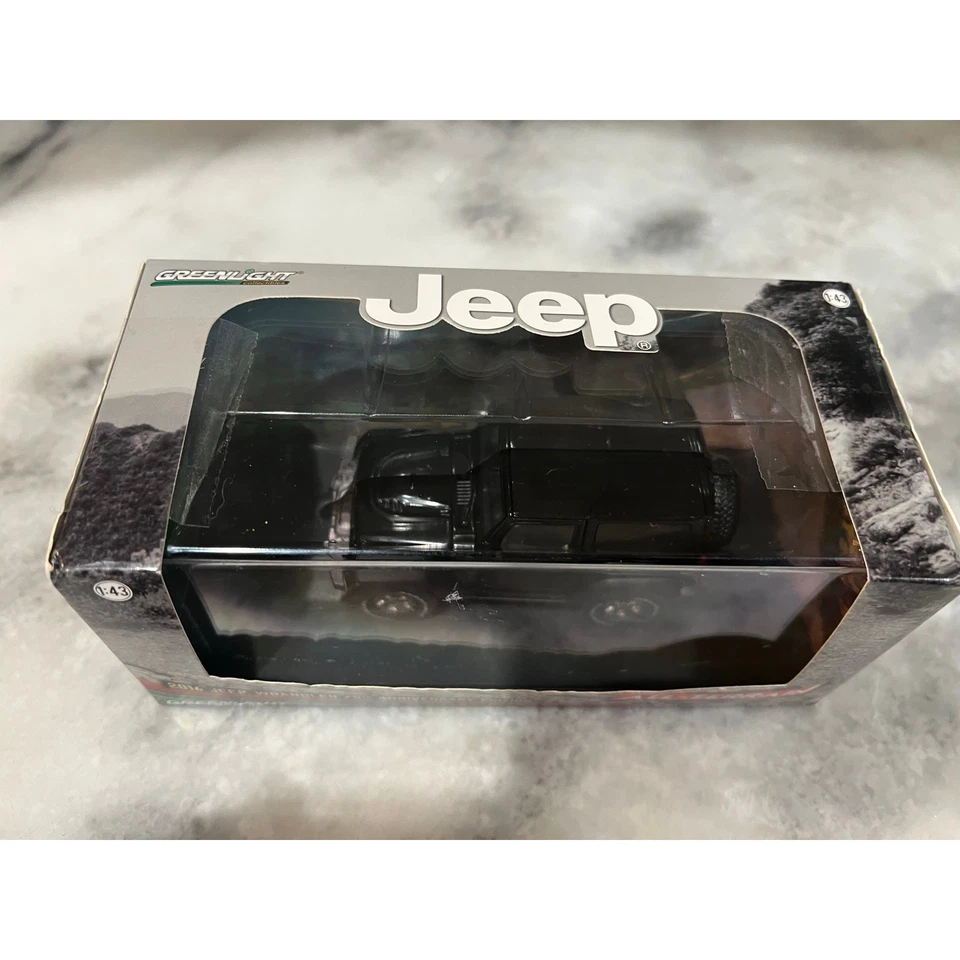 Jeep Wrangler Greenlight 1:43 2016 75 aniversario todo terreno diecast negro Foto 4 de 4