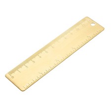 Straight Ruler 120mm 4 Inch Metric Brass Rulers Measurement Tool 1mm Thickness