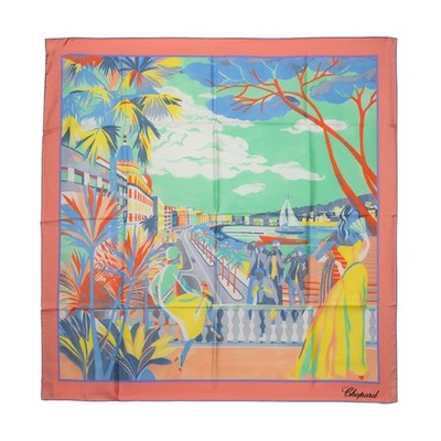 Chopard Red Carpet Light Coral Organic Silk Twill Womens Scarf 95002-0689