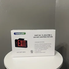 TANLUX LED Exit Sign TL-EX127BK-1 | LED Exit Lighting Fixture | New | UL Listed