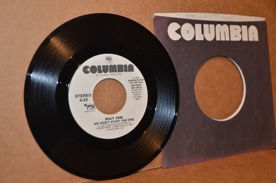 TOP 100 HIT: BILLY JOEL; WE DIDN'T START THE FIRE; 1989 MINT- W.L. PROMO 45 RPM