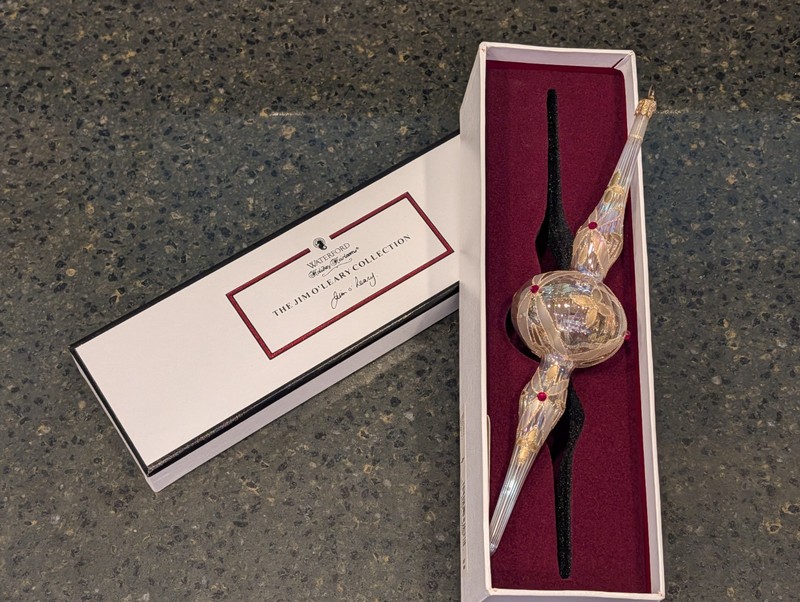 Waterford Holiday Heirlooms "Trinity Gold Optic Spire" Ornament Jim O'Leary