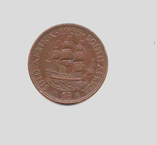 Südafrika Penny 1955 -- sehr starke Details!!