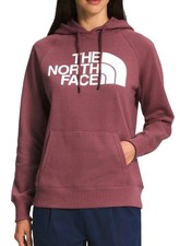 The North Face Women's Half Dome Pullover Hoodie Sweatshirt Size L Fleece Maroon