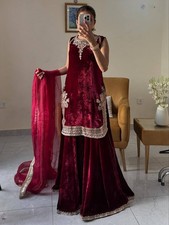 Unique Designer Heavy Viscose Velvet Kurta And Palazzo With Dupatta For Wedding