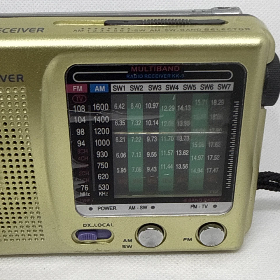 9-полосный ресивер FM/AM/SW World ресивер протестирован и работает с ремешком + антенна - Изображение 3 из 4