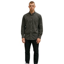 Camicia uomo Jean Paul slim fit XL cotone kaki manica lunga elegante