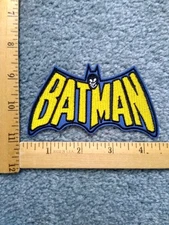 1 BIG RARE BATMAN SUPERHERO LOGO IRON ON PATCH FREE SHIPPING
