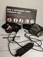 ALLOLO Red & Infrared Light Therapy Pad LED with Timer Remote Control OPEN BOX