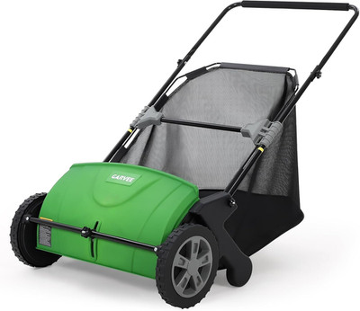 21'' Push Lawn Sweeper, Heavy Duty Leaf Collector with 3.5 Cu. Ft. Bag, Walk behi