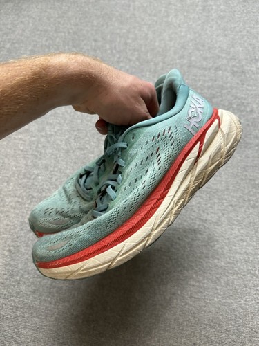 Hoka One One Clifton 8 Running Shoes Womens Sz 8.5 B Athletic Training Sneakers - Picture 4 of 14