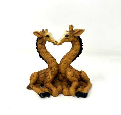 Vintage Castagna GIRAFFES Lovers Series Figurine 1992 Made in Italy Wild Animals