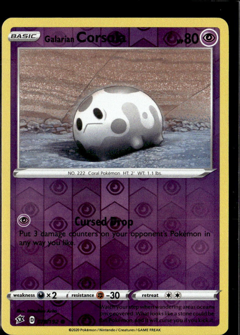 Galarian Corsola (078/192) [Sword & Shield: Rebel Clash] Heavily Played Reverse Holofoil