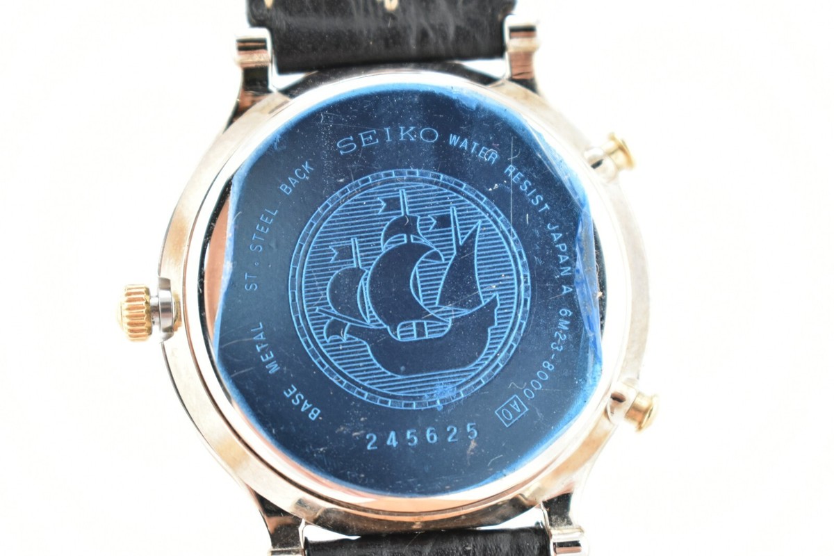 SEIKO AGE OF DISCOVERY quartz chronograph 6m23-8000 BLACK