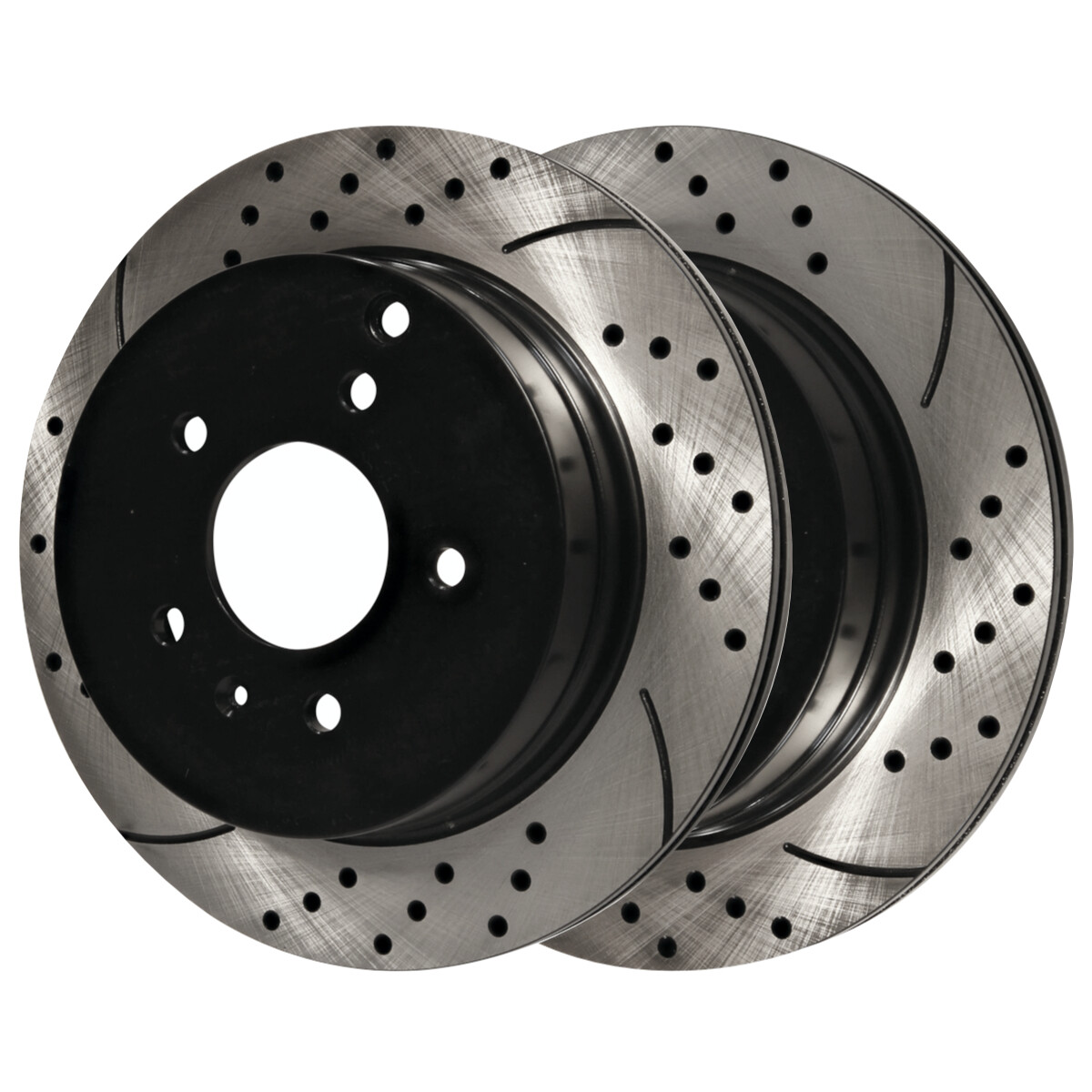 Front and Rear Drilled and Slotted Brake Rotors Pads for 2007-2009 Chevy Equinox