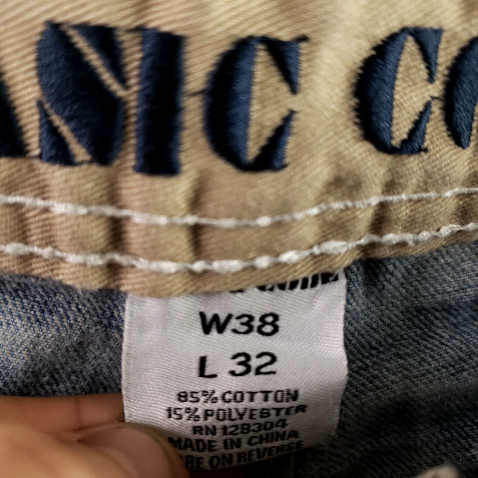 Basic Code 38x32 Blue Jeans Old School Retro Stra… - image 4