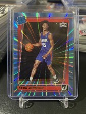 2021-22 Panini Donruss Keon Johnson Rated Rookie Light Blue Holo Laser /60 LAC 