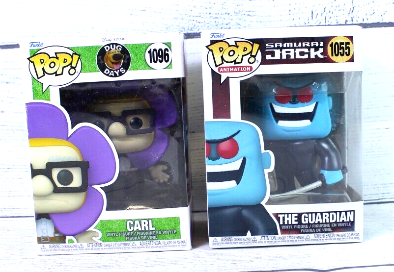 Funko Pop The Guardian 1055 and Dug Days 1096 Carl Vinyl Figure