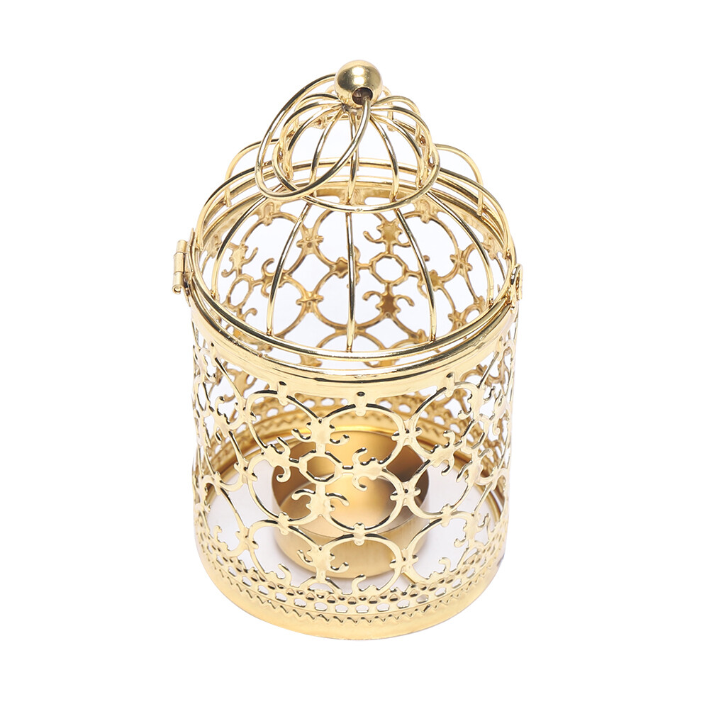 For Home Decor Vintage Metal Tealight Hanging Birdcage Lantern Candle