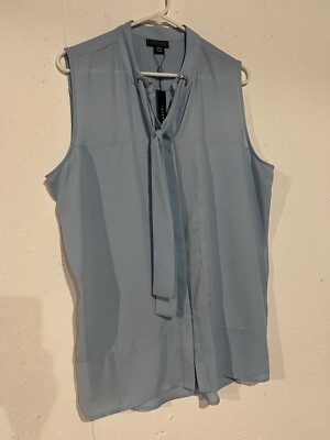 Metaphor Women's Baby Blur Sleeveless Button Up Size XL
