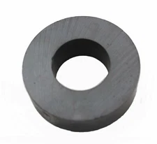Ferrite Donut / Ring Ceramic Magnet, 1.75" OD, 0.86" ID, 0.5" thick.