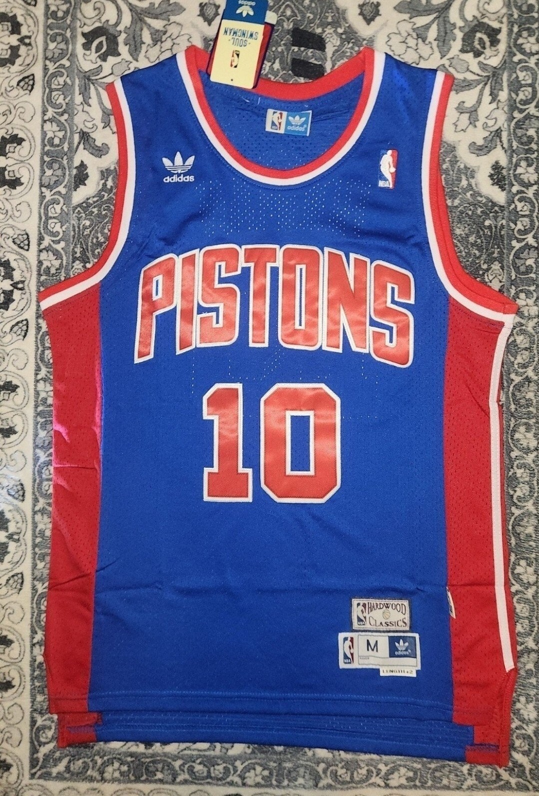 Detroit Pistons Dennis Rodman Mens Medium Nwt Stitched Jersey Nwt