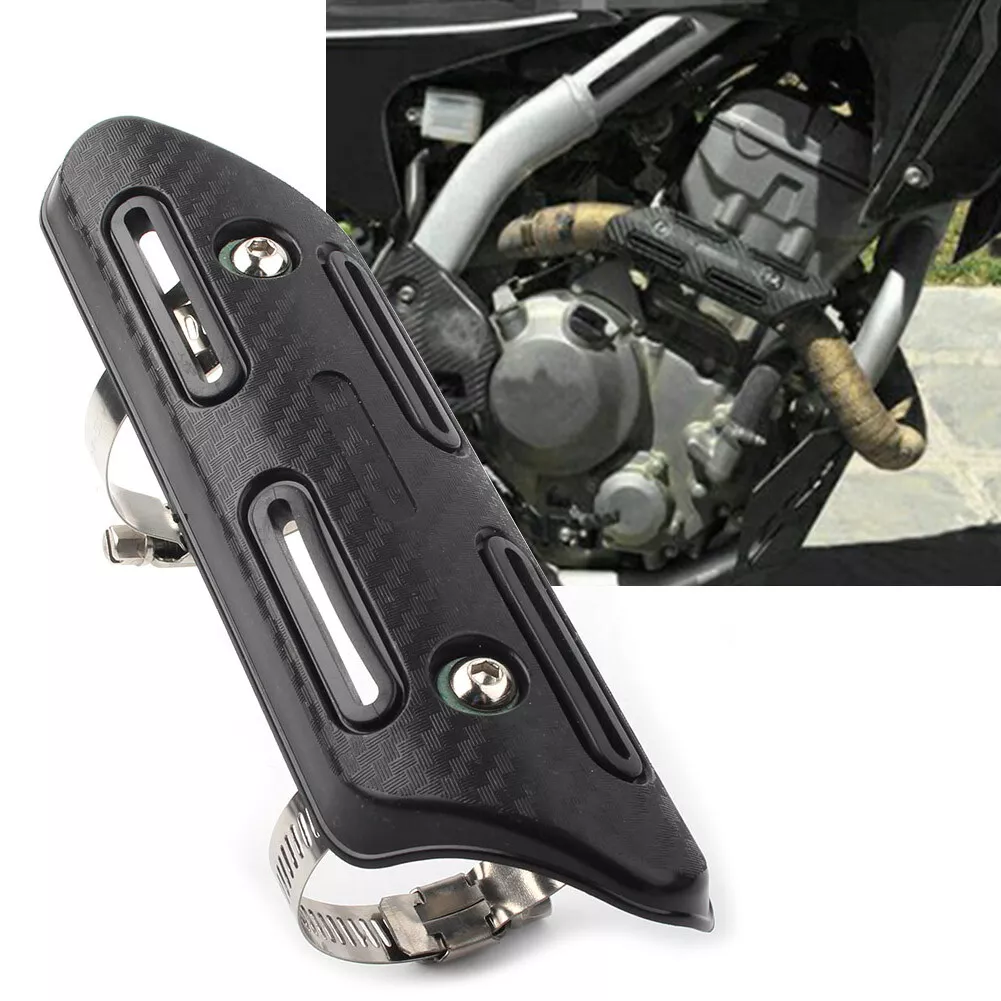 Exhaust Muffler Pipe Heat Shield Cover Heel Guard Universal Chrome