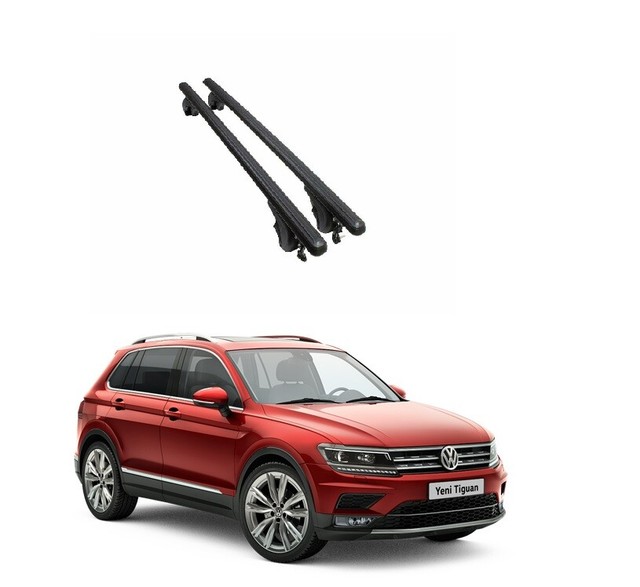 Aluminum Fit for 2017 2020 VW Tiguan Black Crossbar Cross Bars Roof