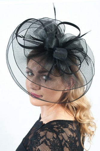 Oversized Black Veil Hatinator Ladies 