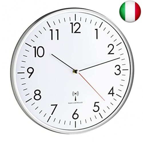 TFA Dostmann 60.3514 - Orologio da Parete Radiocontrollato, Bianco