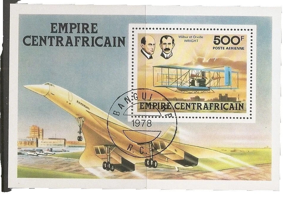 República Centroafricana estampillas postales de aviación Multi-color