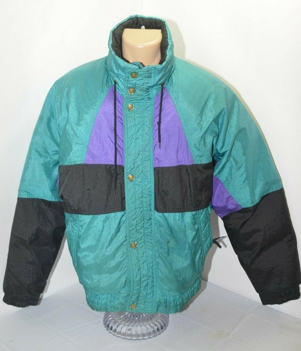   ダウン VTG 80s 90s Mighty Mac Norsac Down Puffer Ski Color Block Hooded